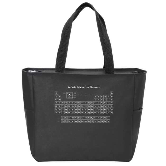 Periodic Table Of The Elements Chemists Nerd Chemistry Zip Tote Bag