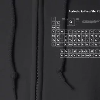 Periodic Table Of The Elements Chemists Nerd Chemistry Full Zip Hoodie