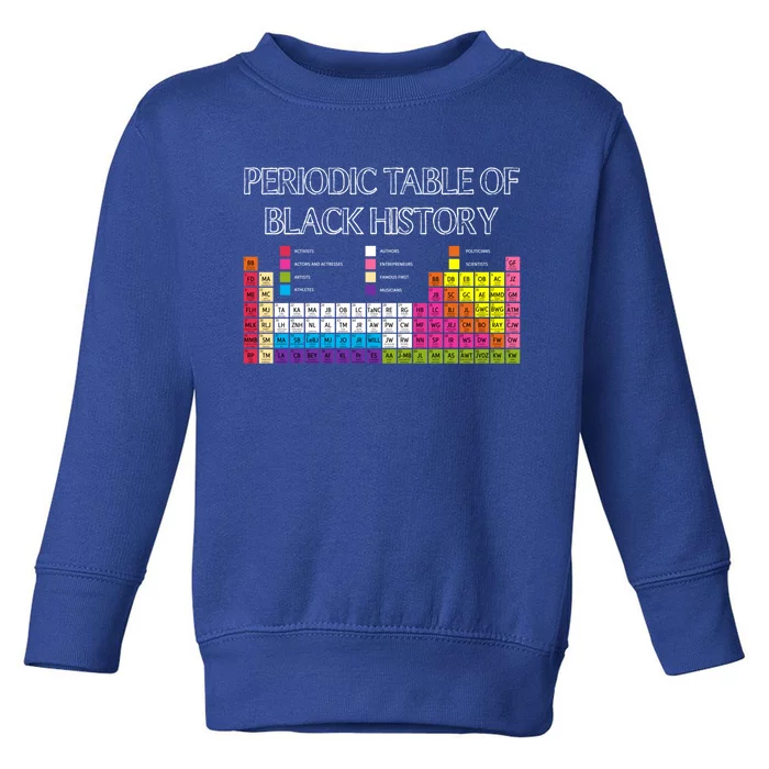 Periodic Table Of Elets Black History Month Proud Beauty Cool Gift Toddler Sweatshirt