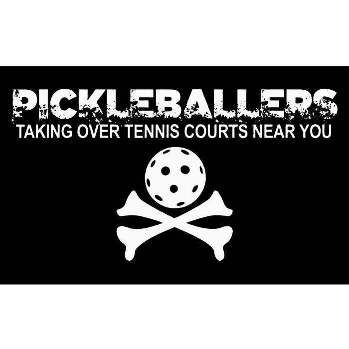 Pickleballers Taking Over Tennis Courts Near You Pickleball Bumper Sticker