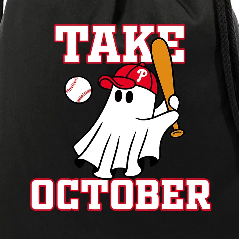 Philly_ Take October Philadelphia Ghost Baseball Drawstring Bag