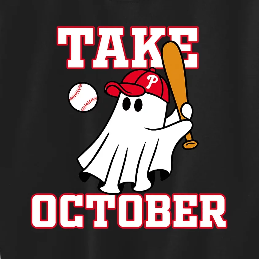 Philly_ Take October Philadelphia Ghost Baseball Kids Sweatshirt