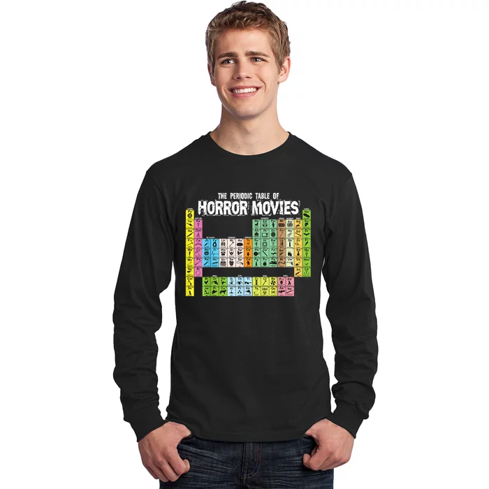 Periodic Table Of Horror Movies Chemistry Science Halloween Long Sleeve Shirt