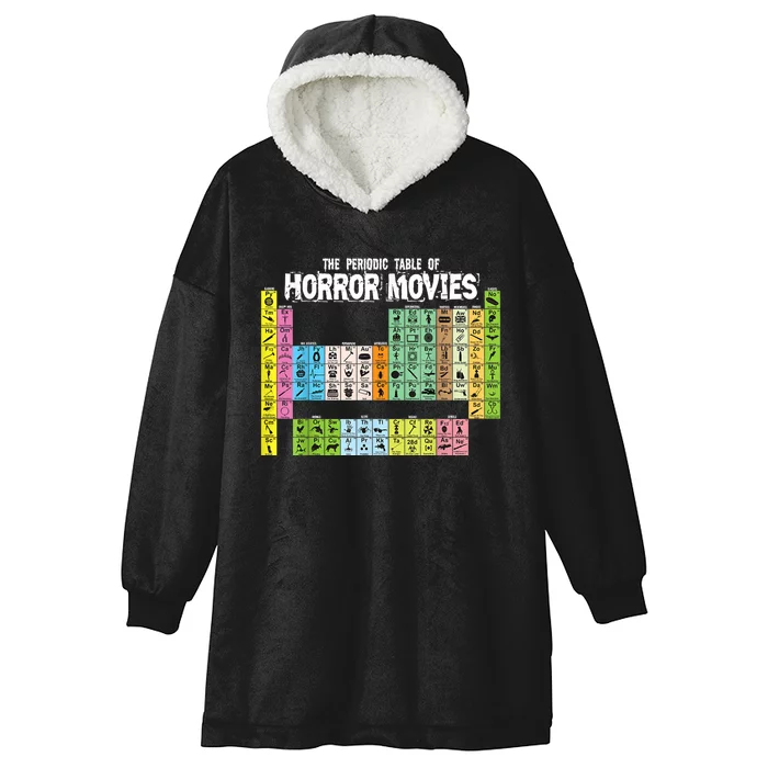 Periodic Table Of Horror Movies Chemistry Science Halloween Hooded Wearable Blanket