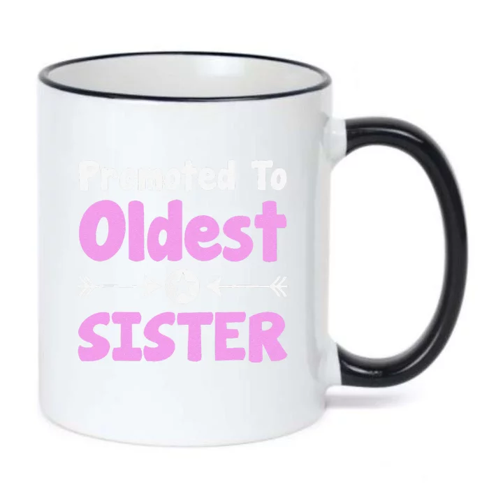 Promoted To Oldest Sister Older Sister Mother's Day Black Color Changing Mug