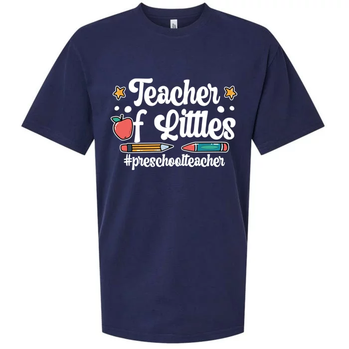 PreK Teacher Of Littles Preschool Teacher Gift Sueded Cloud Jersey T-Shirt