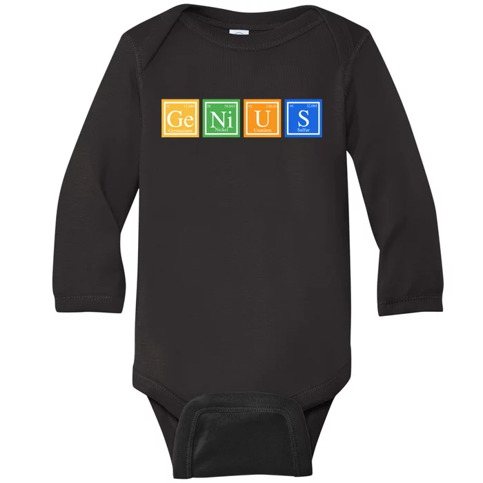 Periodic Table Of Elements Baby Long Sleeve Bodysuit