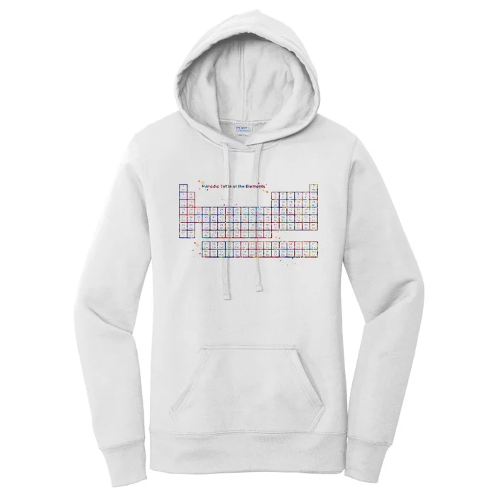 Periodic Table Of The Elements Watercolor Science Art Women's Pullover Hoodie