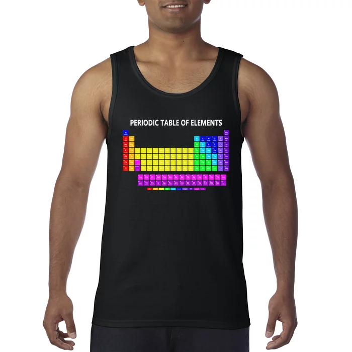 Periodic Table Of The Elements Chemists Nerd Chemistry Lover Tank Top