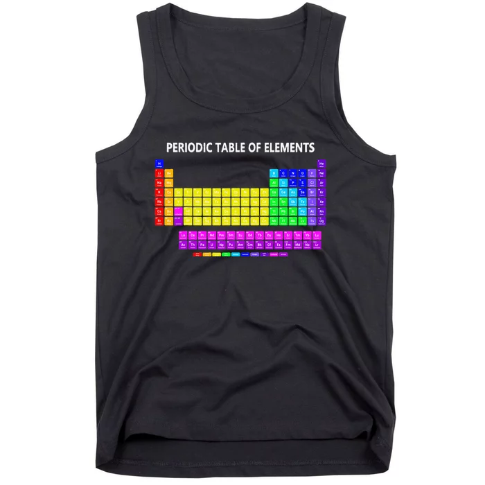 Periodic Table Of The Elements Chemists Nerd Chemistry Lover Tank Top