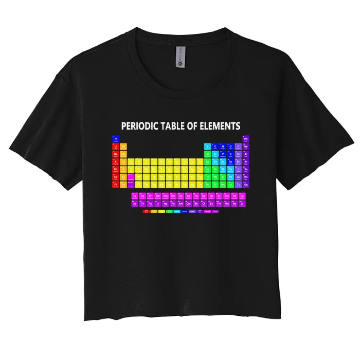 Periodic Table Of The Elements Chemists Nerd Chemistry Lover Women's Crop Top Tee