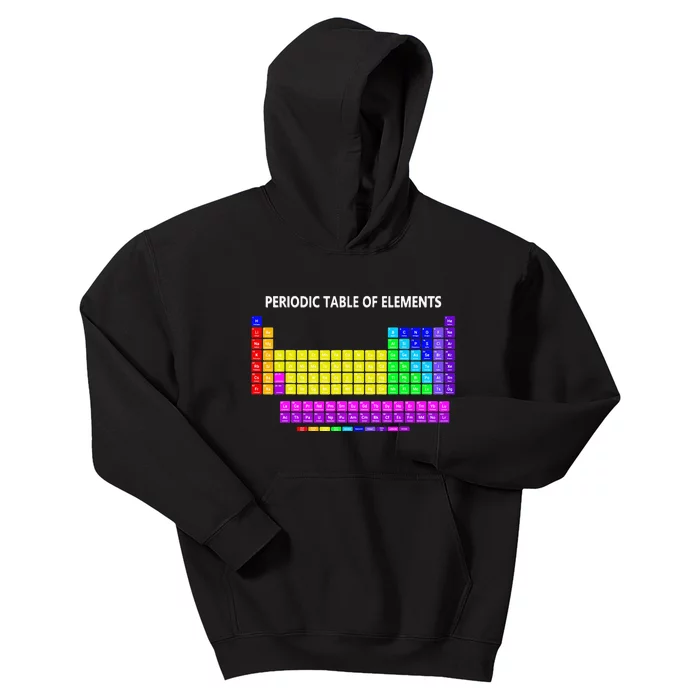 Periodic Table Of The Elements Chemists Nerd Chemistry Lover Kids Hoodie