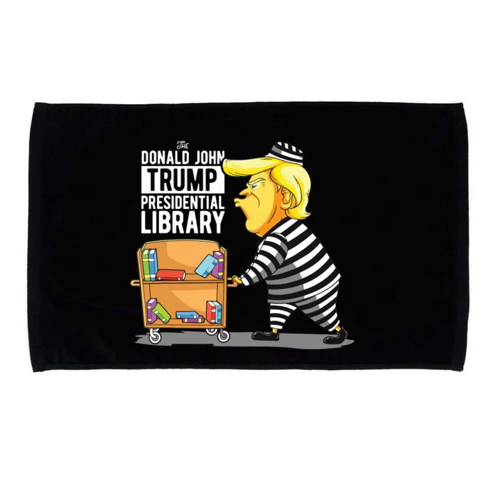 Prison Trump Presidential Library Funny Anti Trump Microfiber Hand Towel