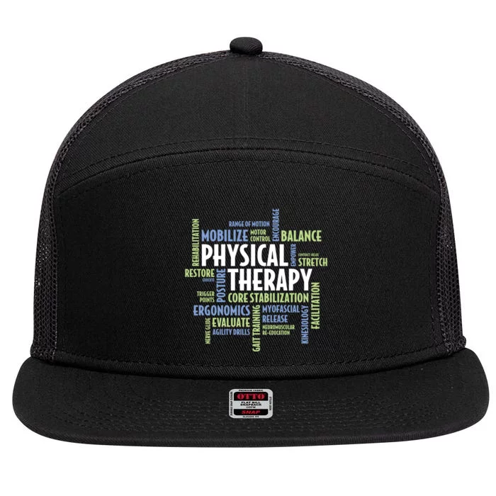 Physical Therapy 7 Panel Mesh Trucker Snapback Hat