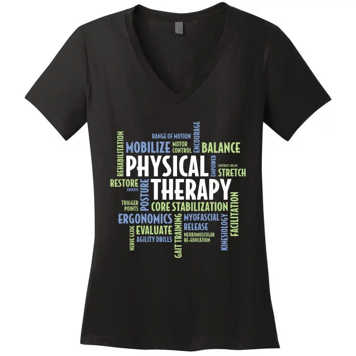 Physical Therapy Women's V-Neck T-Shirt