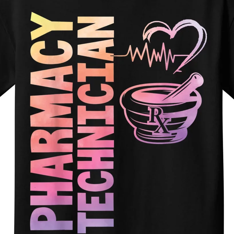 Pharmacy Technician Pharmacist Heartbeat Mortar Idea Kids T-Shirt