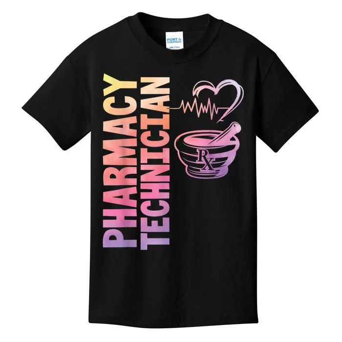 Pharmacy Technician Pharmacist Heartbeat Mortar Idea Kids T-Shirt