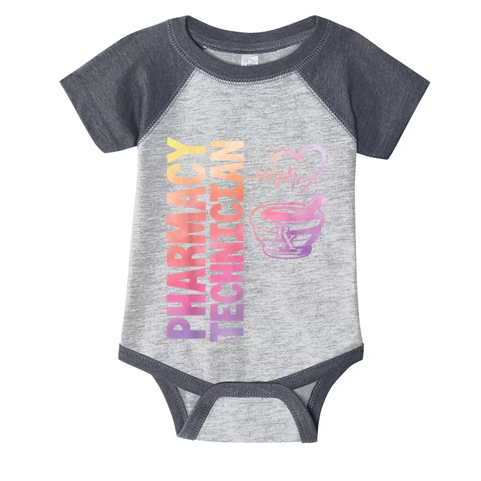 Pharmacy Technician Pharmacist Heartbeat Mortar Idea Infant Baby Jersey Bodysuit