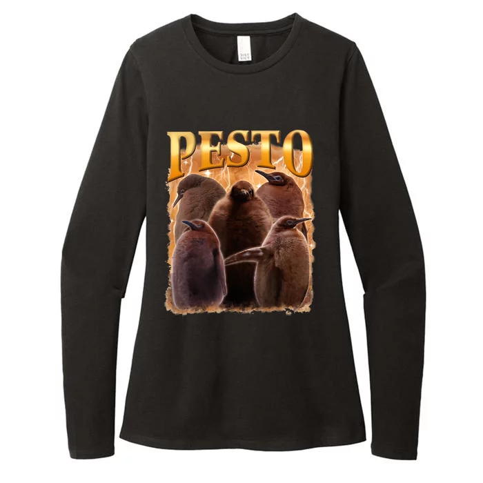 Pesto The Penguin Womens CVC Long Sleeve Shirt