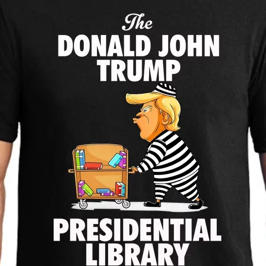 Prison Trump Presidential Library Funny Anti Trump Pajama Set