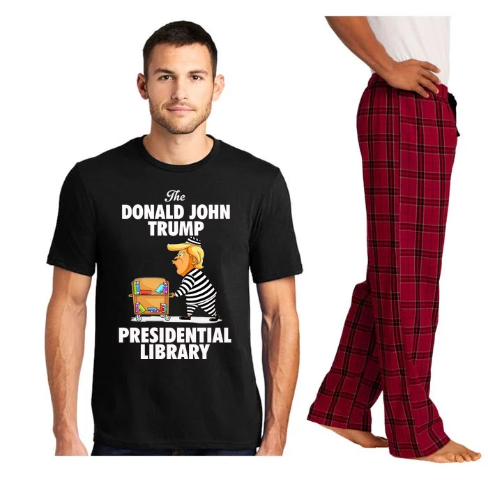 Prison Trump Presidential Library Funny Anti Trump Pajama Set