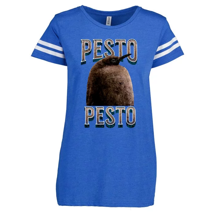 Pesto The Penguin Famous Bird Meme Vintage Enza Ladies Jersey Football T-Shirt