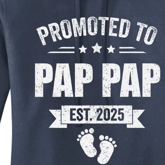 Promoted To Pap Pap Est 2025 Fathers Day First Time New Women's Pullover Hoodie