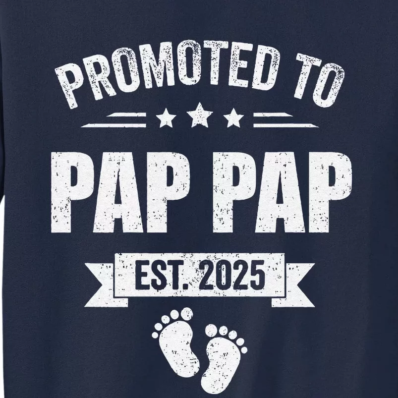 Promoted To Pap Pap Est 2025 Fathers Day First Time New Tall Sweatshirt