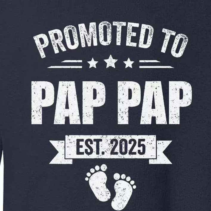 Promoted To Pap Pap Est 2025 Fathers Day First Time New Toddler Sweatshirt