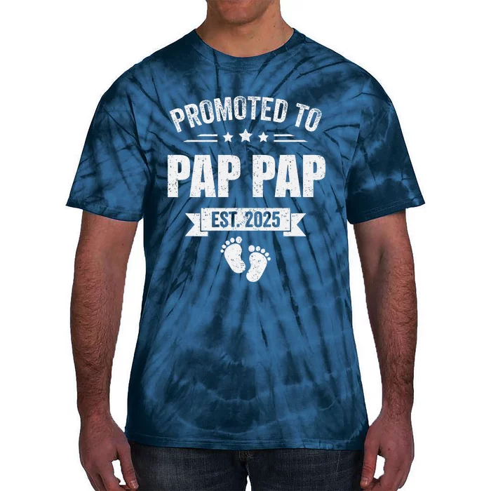 Promoted To Pap Pap Est 2025 Fathers Day First Time New Tie-Dye T-Shirt