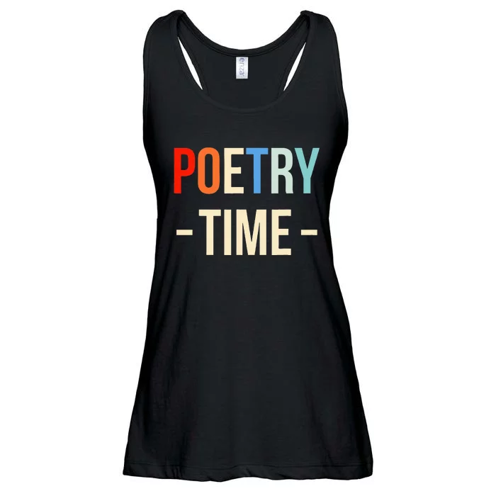 Poetry Time Poet Poem Ladies Essential Flowy Tank