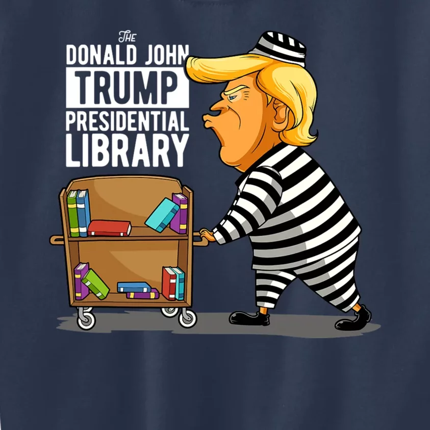 Prison Trump Presidential Library Funny Anti Trump Kids Sweatshirt