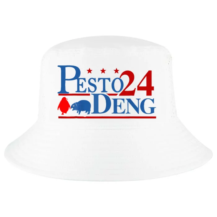 Pesto The Penguin And Moo Deng Hippo 2024 Cool Comfort Performance Bucket Hat