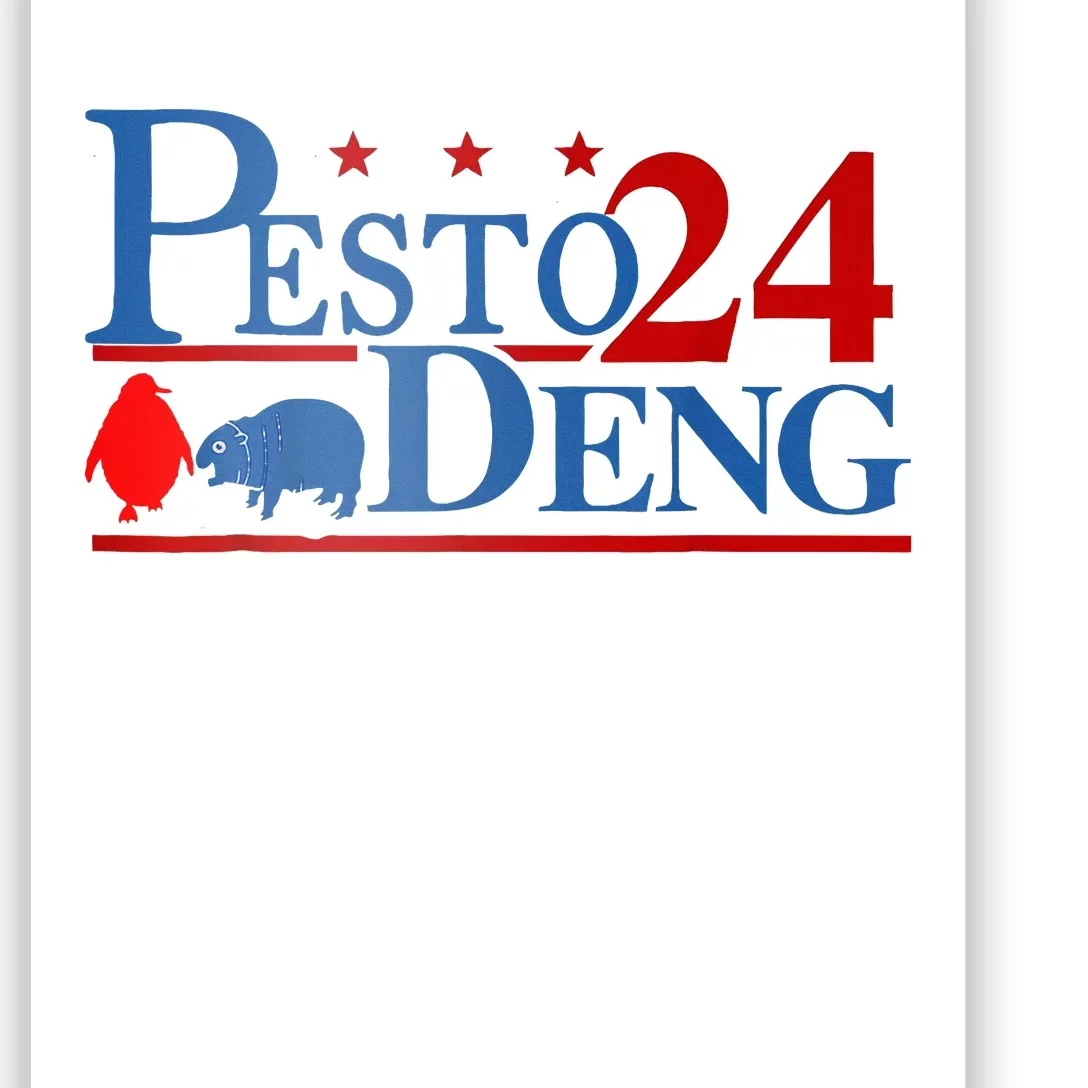 Pesto The Penguin And Moo Deng Hippo 2024 Poster