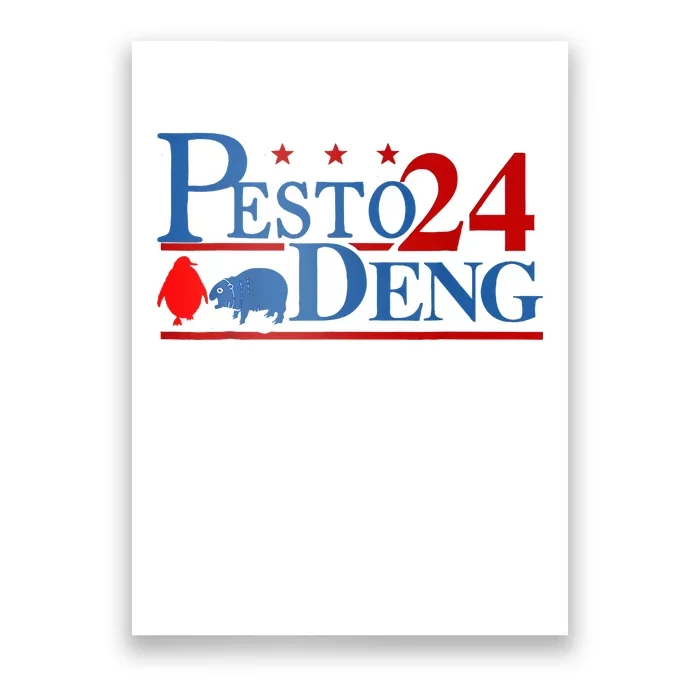 Pesto The Penguin And Moo Deng Hippo 2024 Poster