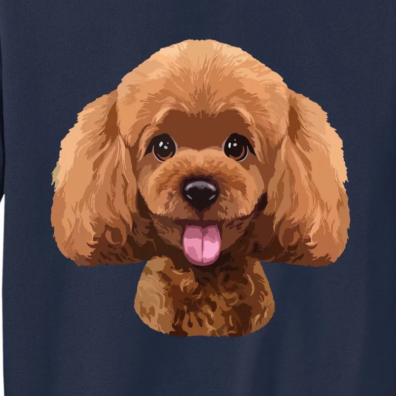 Playful Toy Poodle Face Funny Dog Sweatshirt