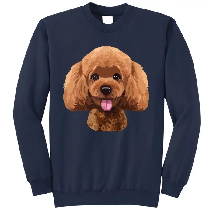 Playful Toy Poodle Face Funny Dog Sweatshirt