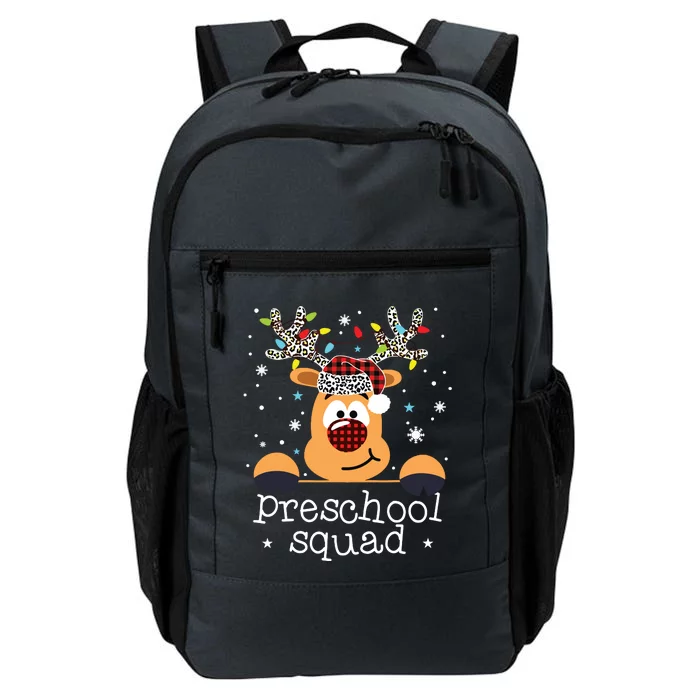 Preschool Team Plaid Reindeer Santa Hat Teacher Christmas Daily Commute Backpack