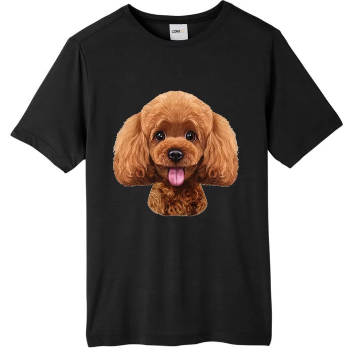 Playful Toy Poodle Face Funny Dog ChromaSoft Performance T-Shirt