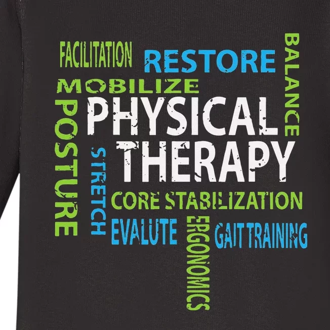 Physical Therapist PT Gift Motivational Physical Therapy Baby Long Sleeve Bodysuit