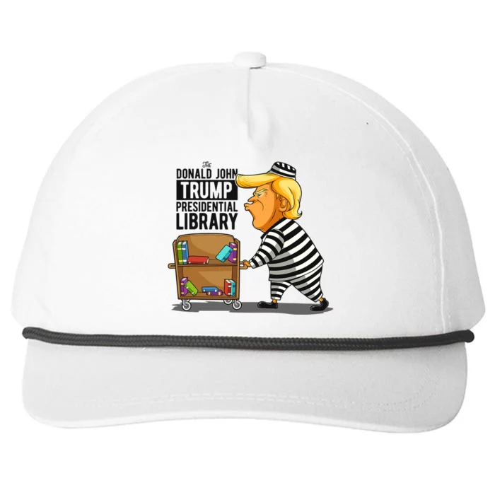 Prison Trump Presidential Library Funny Anti Trump Snapback Five-Panel Rope Hat