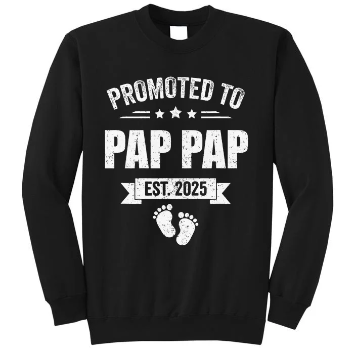 Promoted To Pap Pap Est 2025 Fathers Day First Time New Tall Sweatshirt