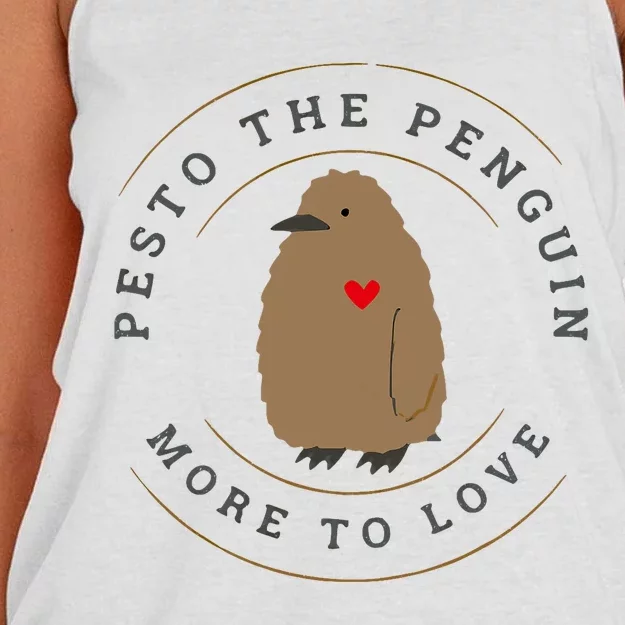 Pesto The Penguin More To Love Cute Penguin Women's Knotted Racerback Tank