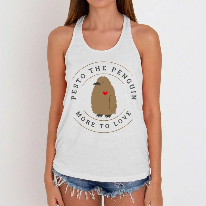 Pesto The Penguin More To Love Cute Penguin Women's Knotted Racerback Tank