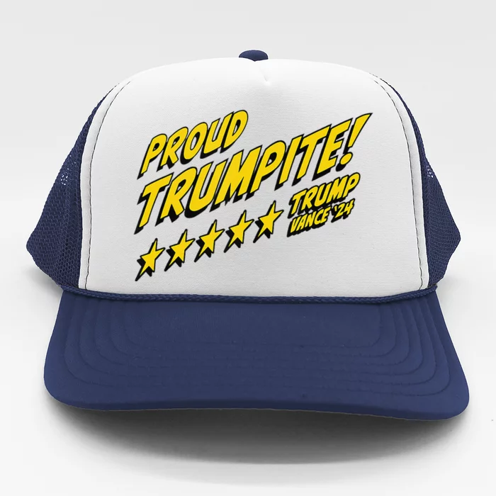 Proud Trumpite President Trump Vance 2024 Election Design Trucker Hat