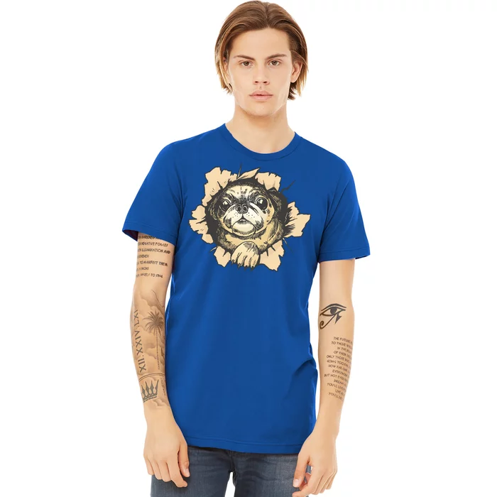 Pug Torn Premium T-Shirt