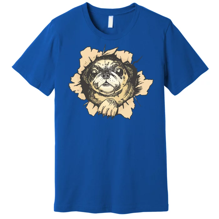 Pug Torn Premium T-Shirt