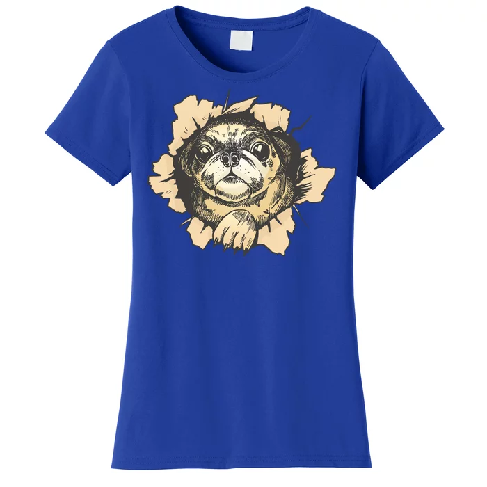 Pug Torn Women's T-Shirt