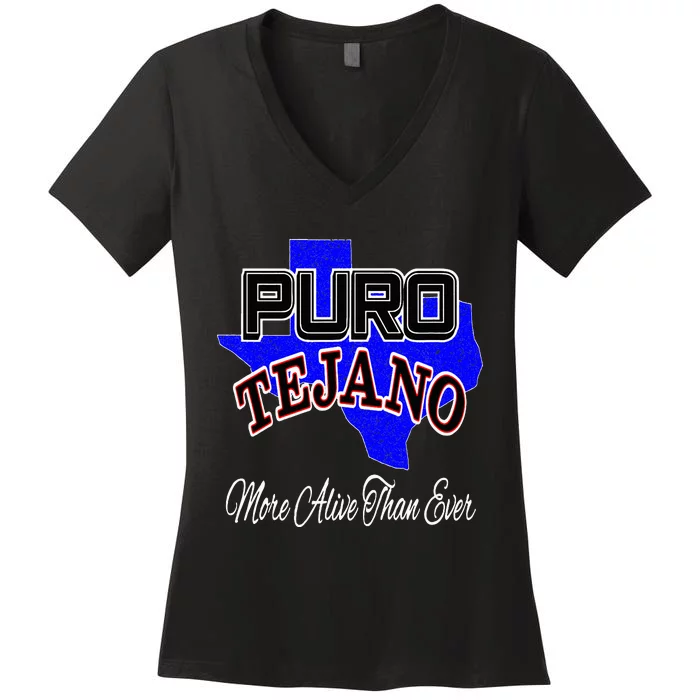 Puro Tejano Women's V-Neck T-Shirt