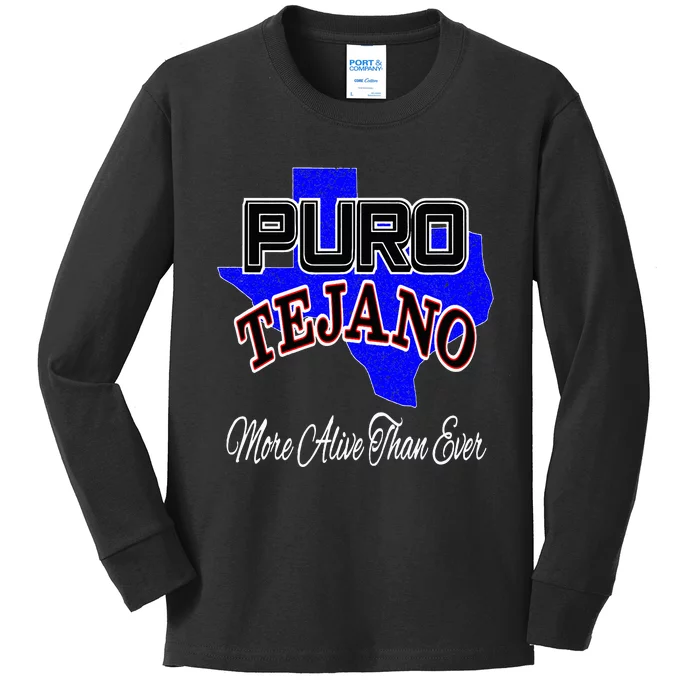 Puro Tejano Kids Long Sleeve Shirt